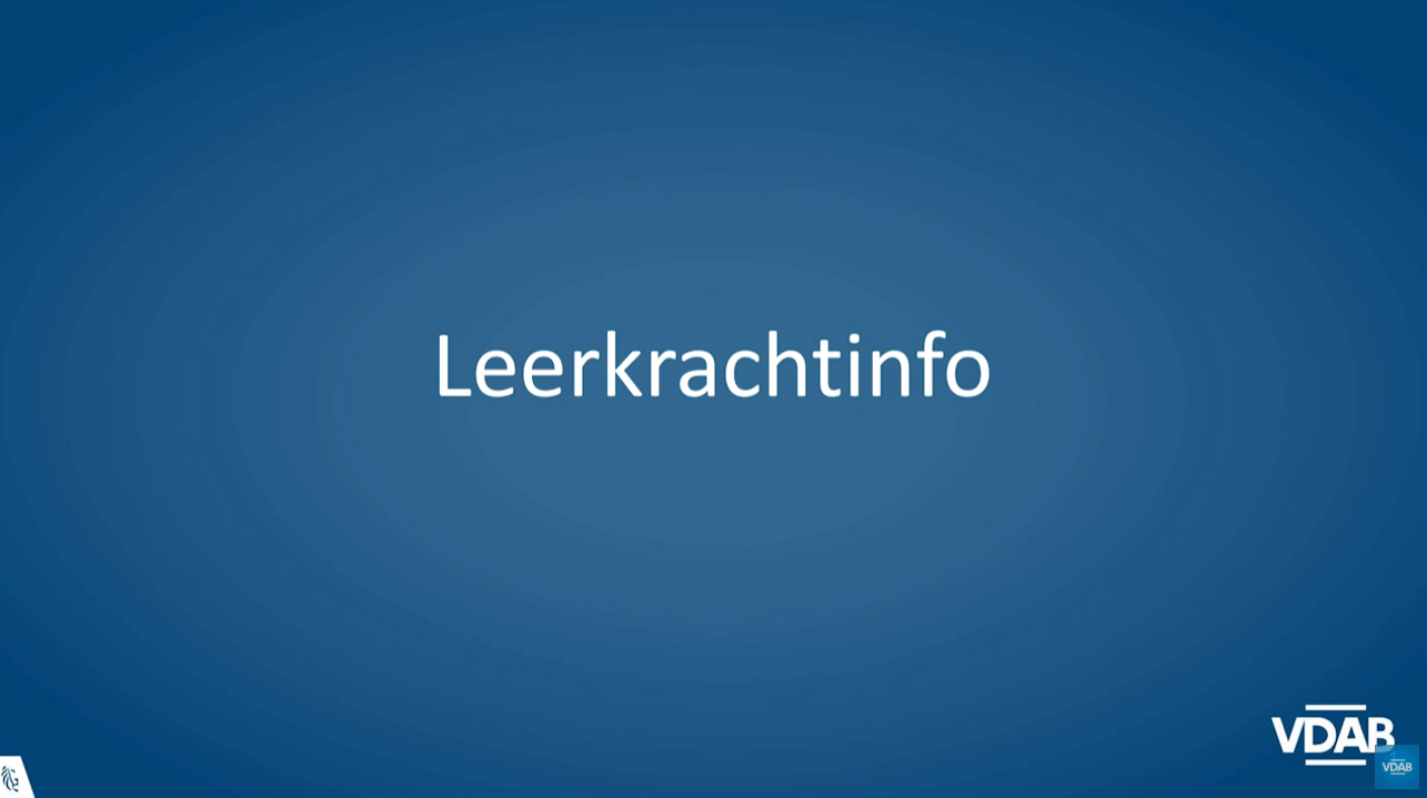 Leerkrachteninfo in nieuw VDAB-profiel